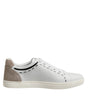 Dolce & Gabbana White Leather MILANO Low Top Sneakers Shoes