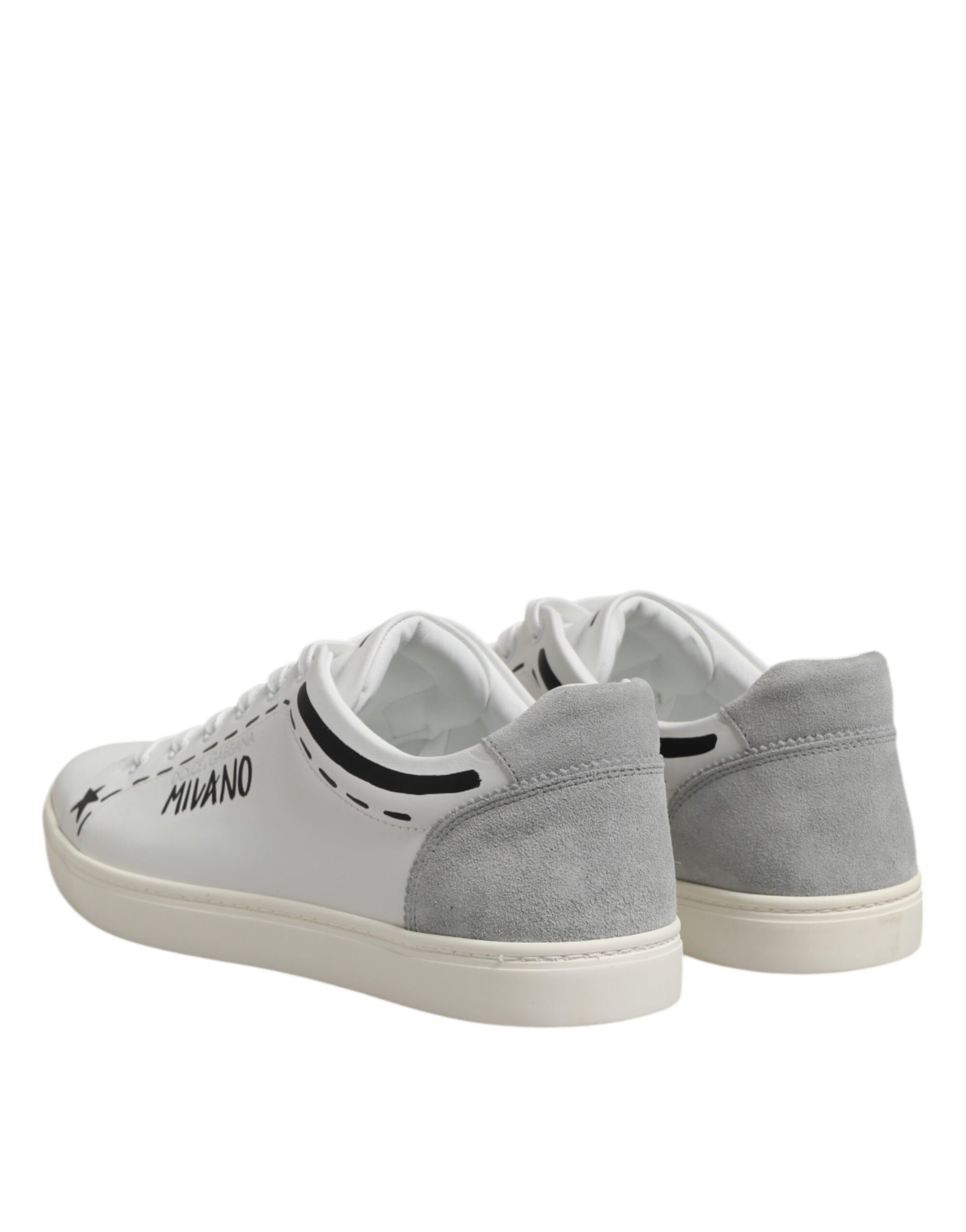 Baskets basses Dolce &amp; Gabbana en cuir blanc Milano