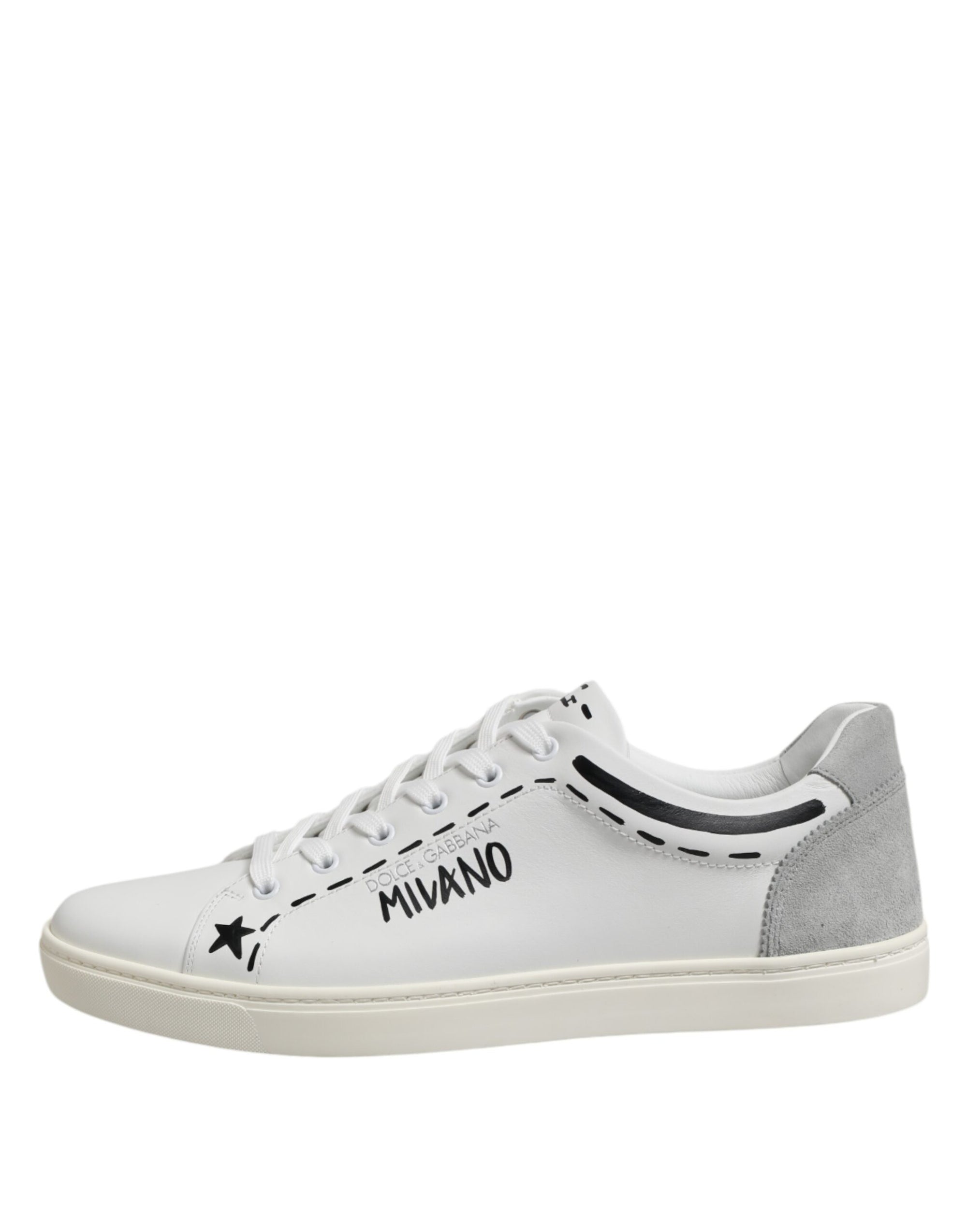 Baskets basses Dolce &amp; Gabbana en cuir blanc Milano