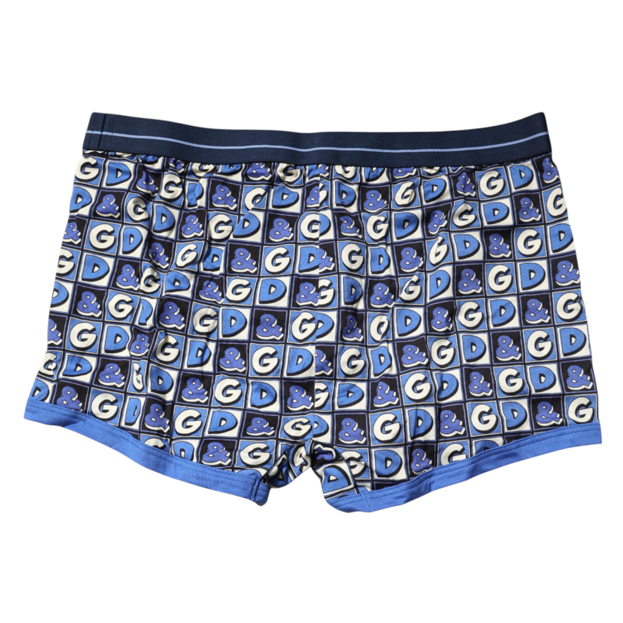Boxer classique Dolce &amp; Gabbana en coton bleu avec logo imprimé