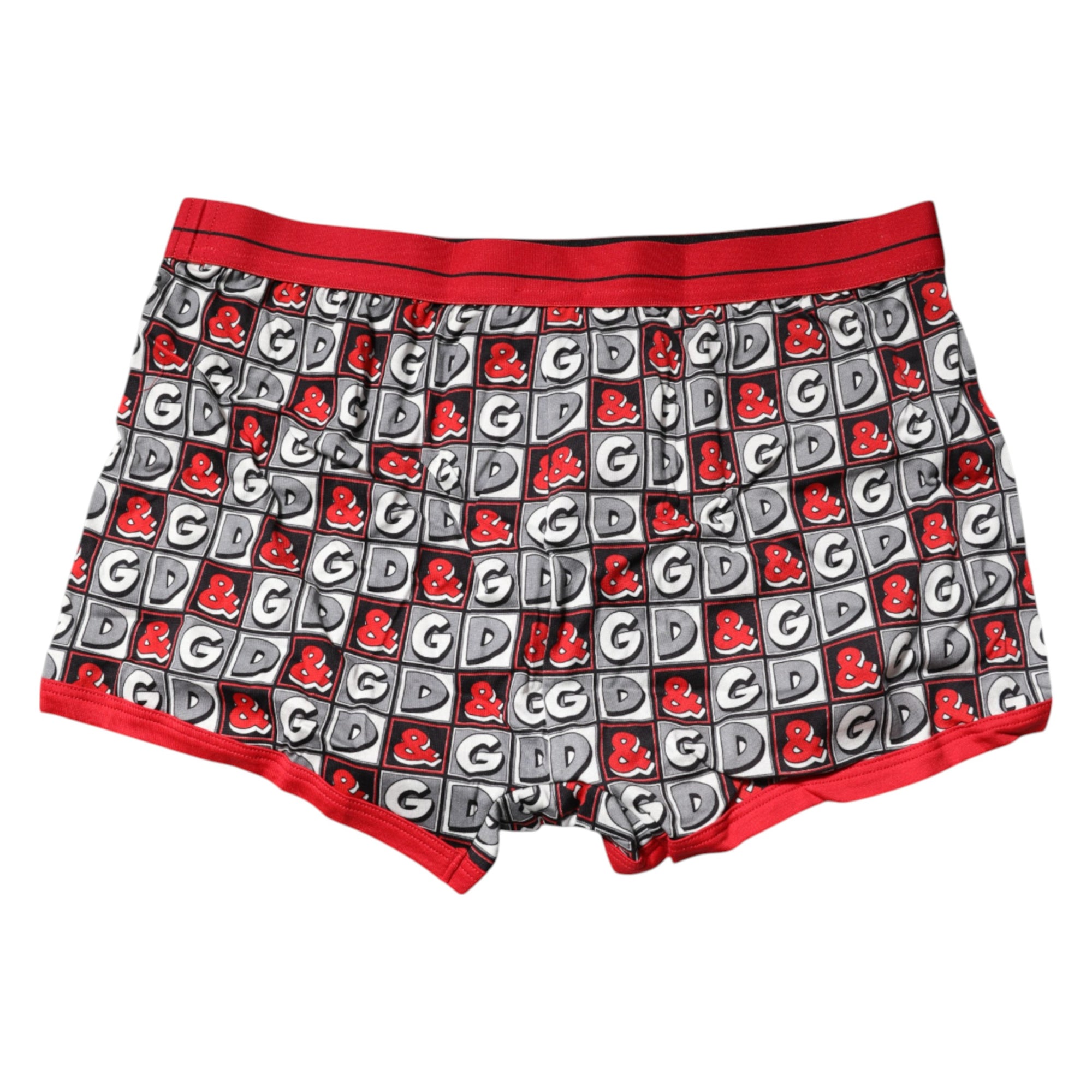 Boxer classique en coton rouge Dolce &amp; Gabbana avec logo imprimé