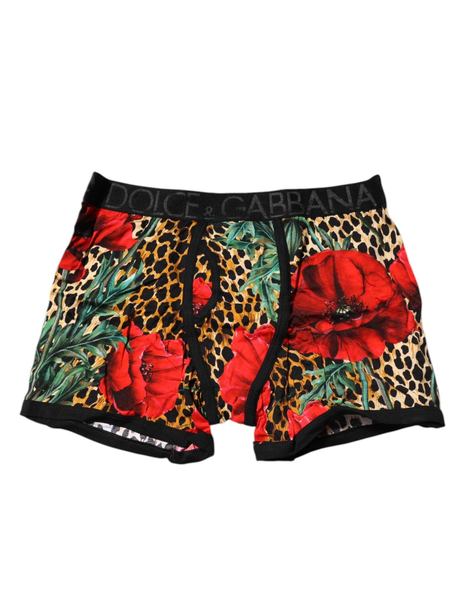 Boxer classique à imprimé léopard marron Dolce &amp; Gabbana
