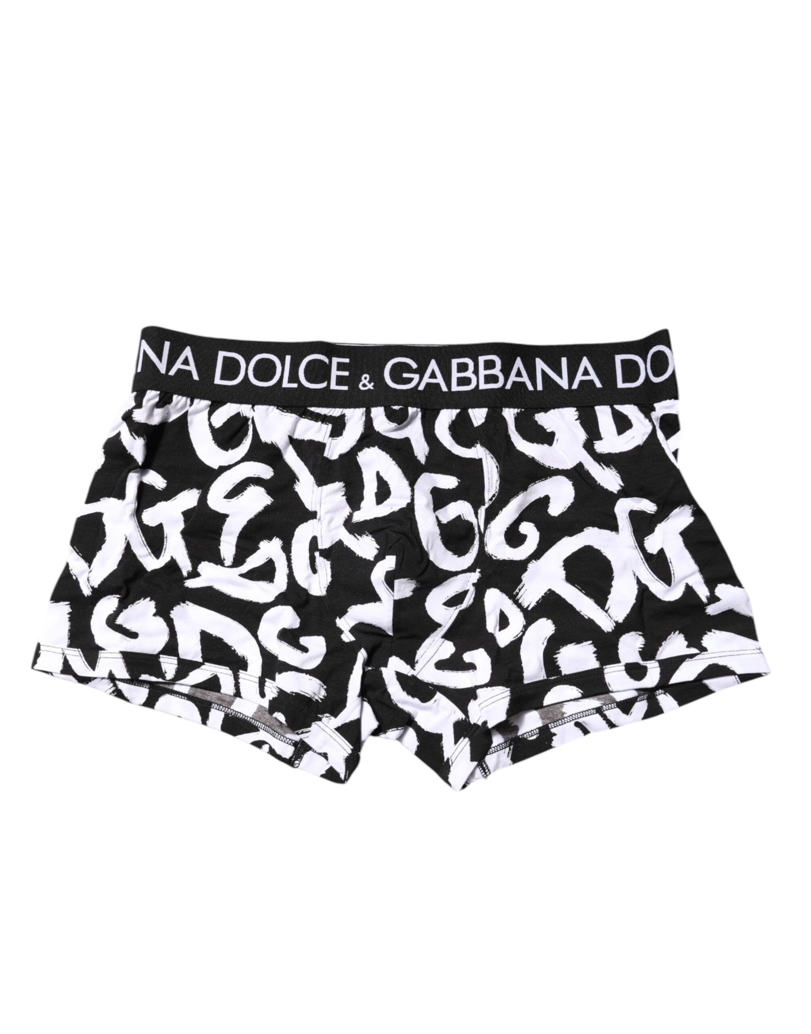 Boxer classique Dolce &amp; Gabbana à imprimé logo noir et blanc