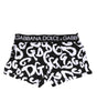 Boxer classique Dolce &amp; Gabbana à imprimé logo noir et blanc