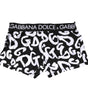 Boxer classique Dolce &amp; Gabbana à imprimé logo noir et blanc