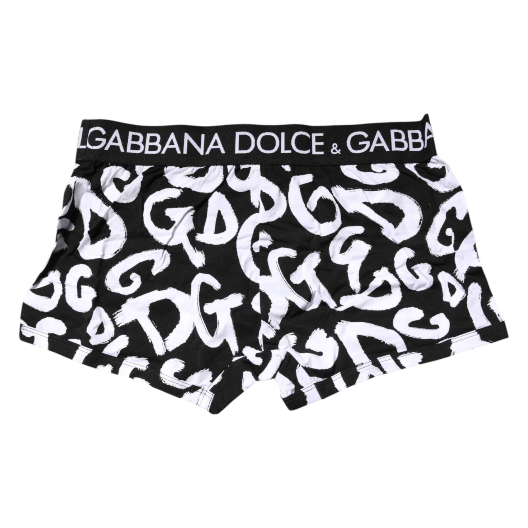 Boxer classique Dolce &amp; Gabbana à imprimé logo noir et blanc