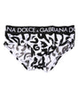 Sous-vêtement classique Dolce &amp; Gabbana à imprimé logo noir et blanc