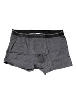 Boxer court en coton imprimé gris Dolce &amp; Gabbana
