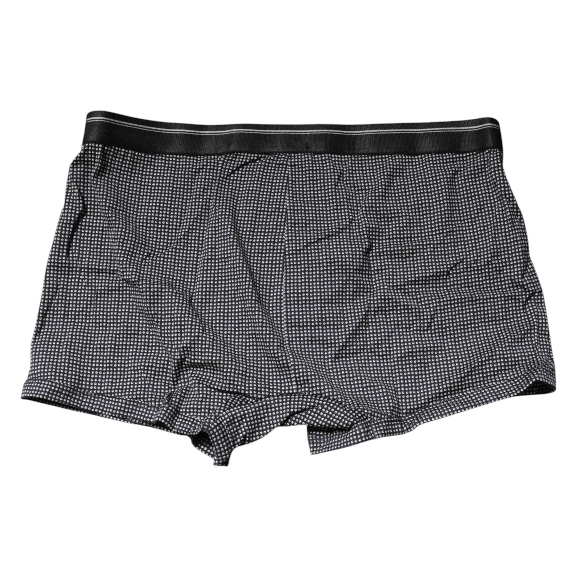 Boxer court en coton imprimé gris Dolce &amp; Gabbana