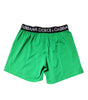 Boxer court en coton vert Dolce &amp; Gabbana