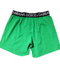 Boxer court en coton vert Dolce &amp; Gabbana