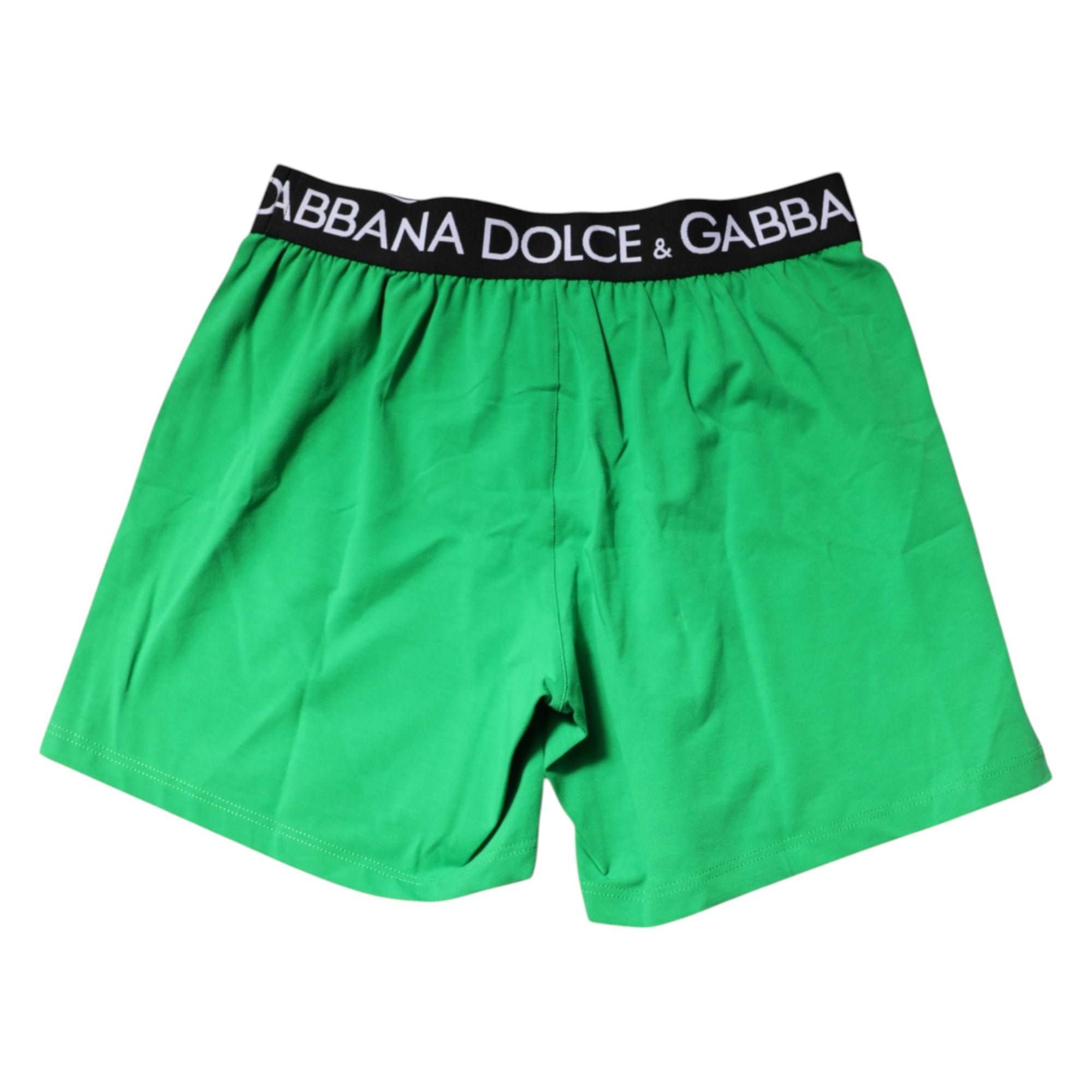Boxer court en coton vert Dolce &amp; Gabbana