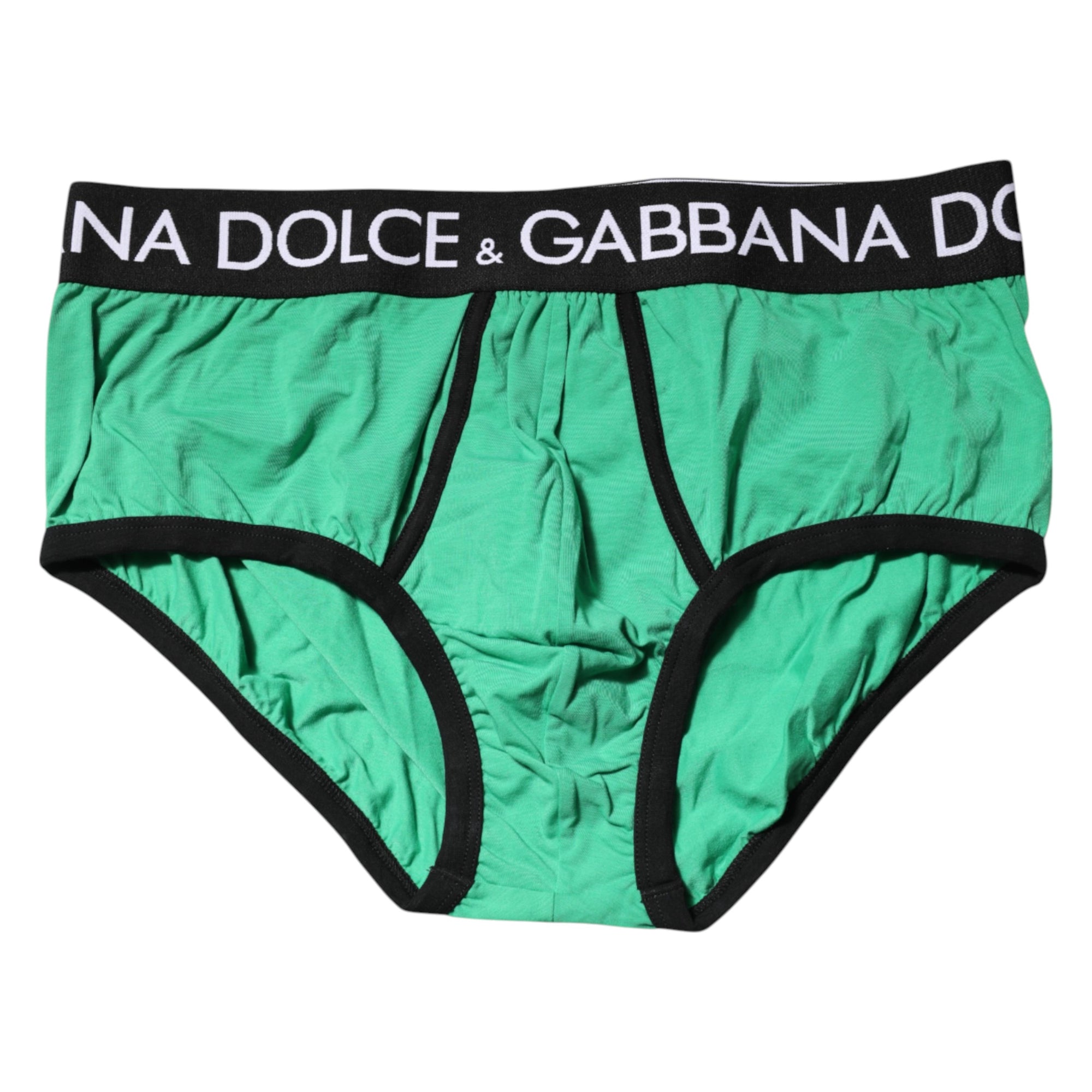 Sous-vêtement classique en coton stretch vert Dolce &amp; Gabbana