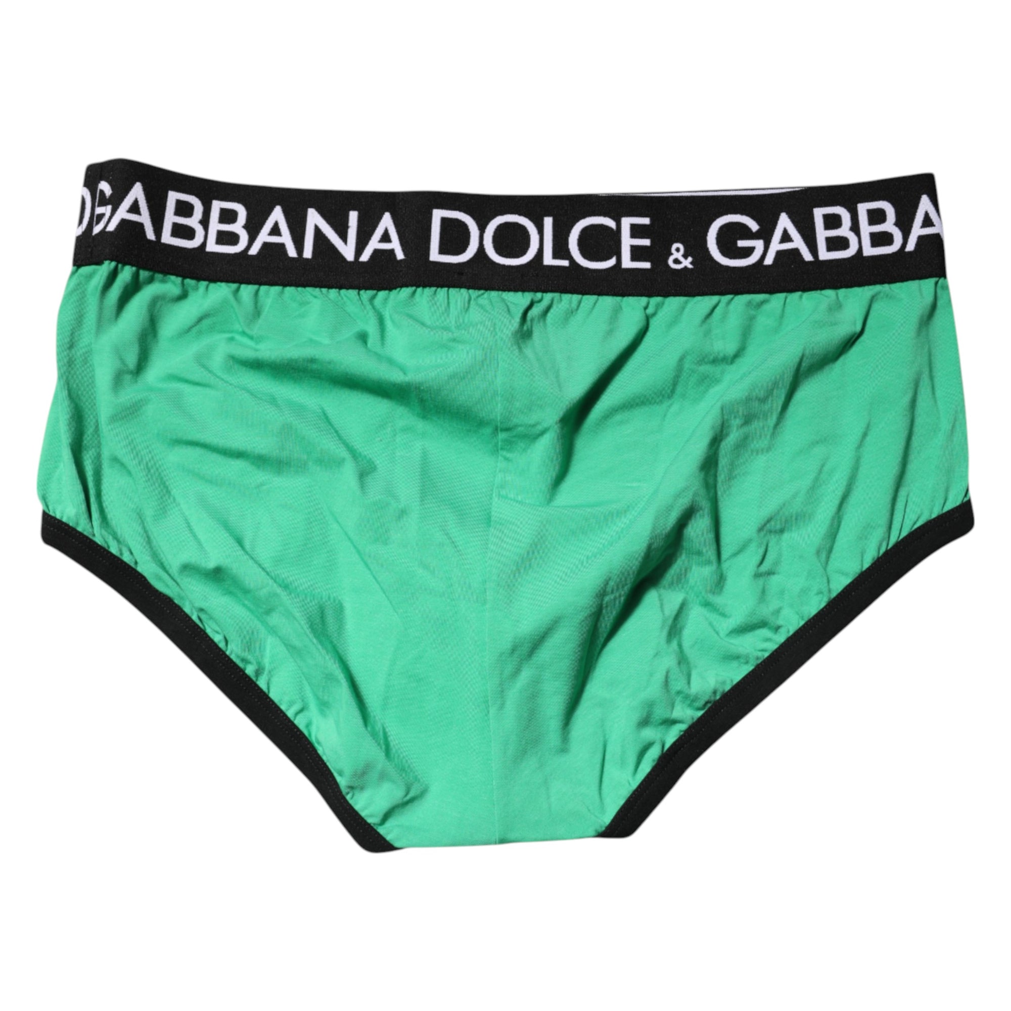 Sous-vêtement classique en coton stretch vert Dolce &amp; Gabbana