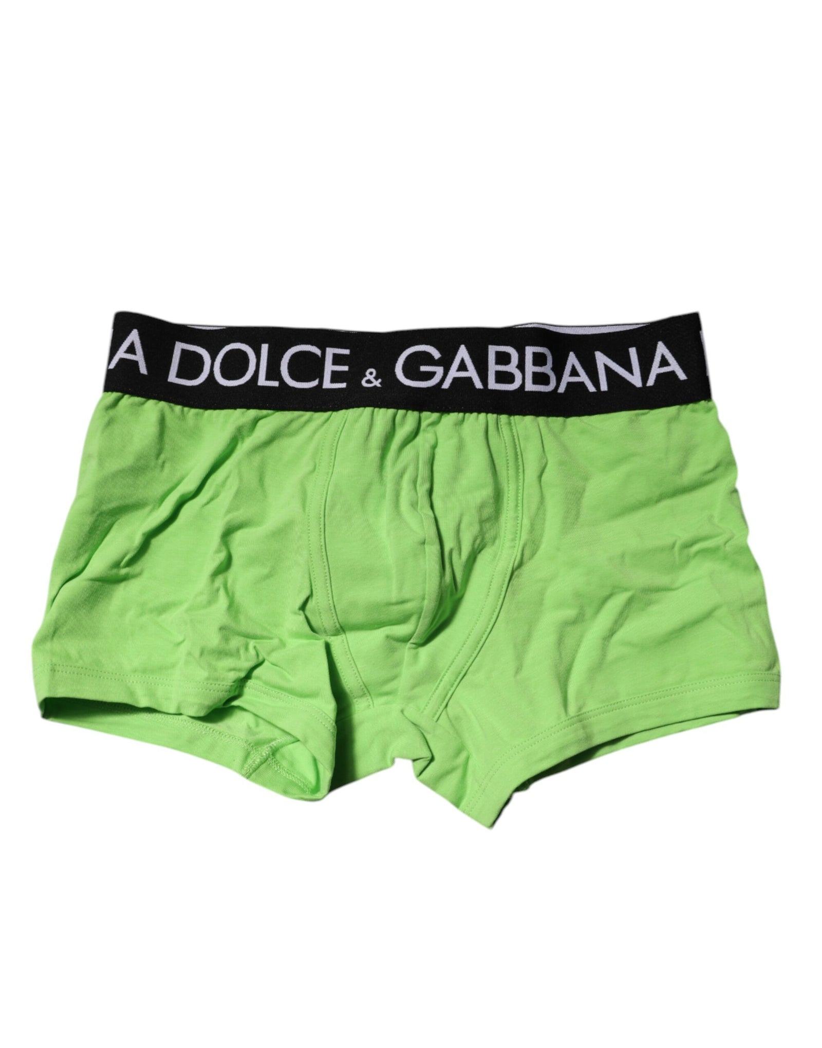 Boxer classique en coton vert Dolce &amp; Gabbana pour homme