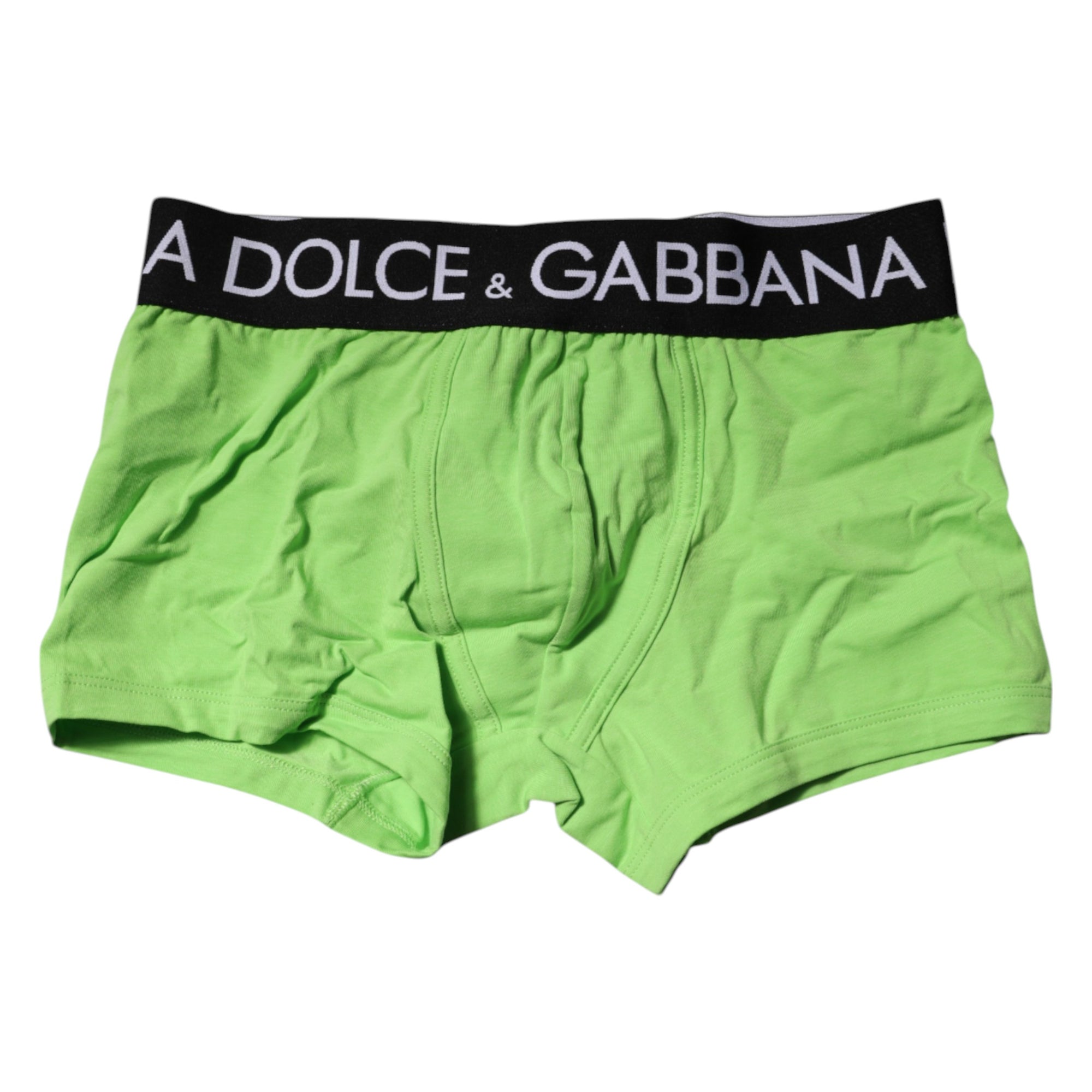 Boxer classique en coton vert Dolce &amp; Gabbana pour homme