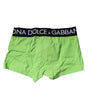 Boxer classique en coton vert Dolce &amp; Gabbana pour homme