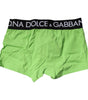 Boxer classique en coton vert Dolce &amp; Gabbana pour homme