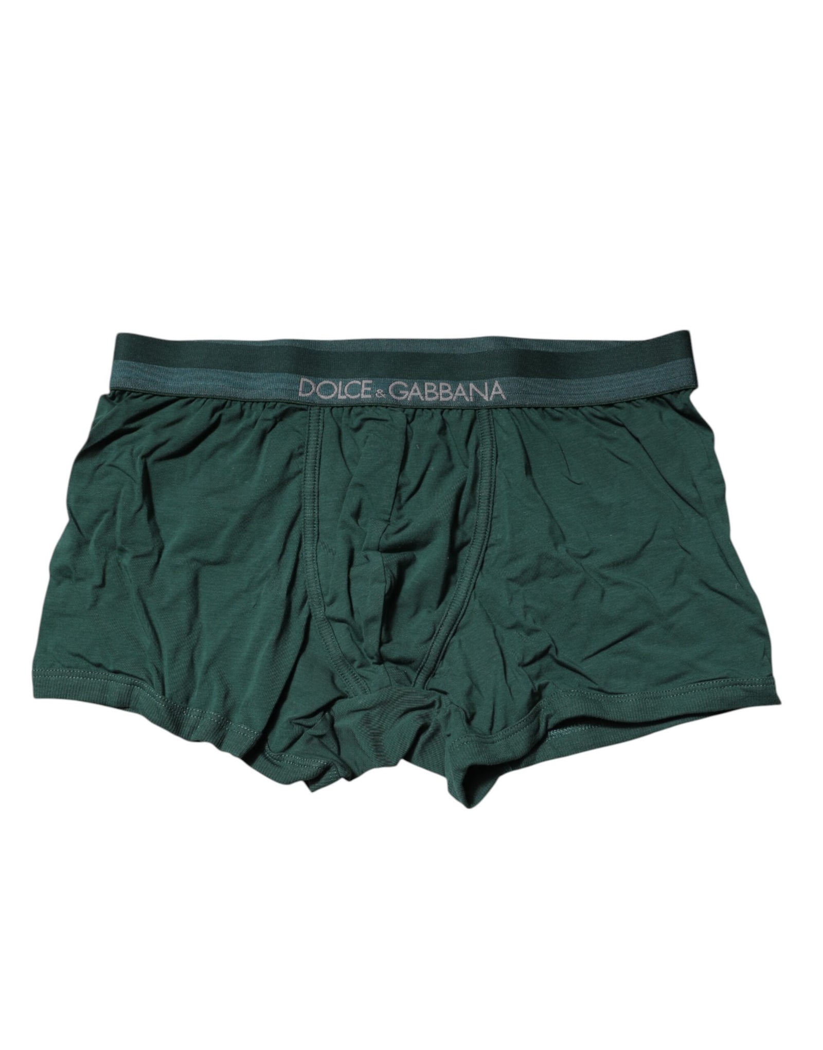 Boxer classique en coton vert Dolce &amp; Gabbana pour homme