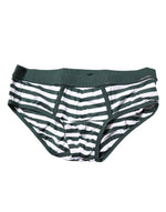 Slip classique Dolce &amp; Gabbana à rayures vertes et blanches pour homme