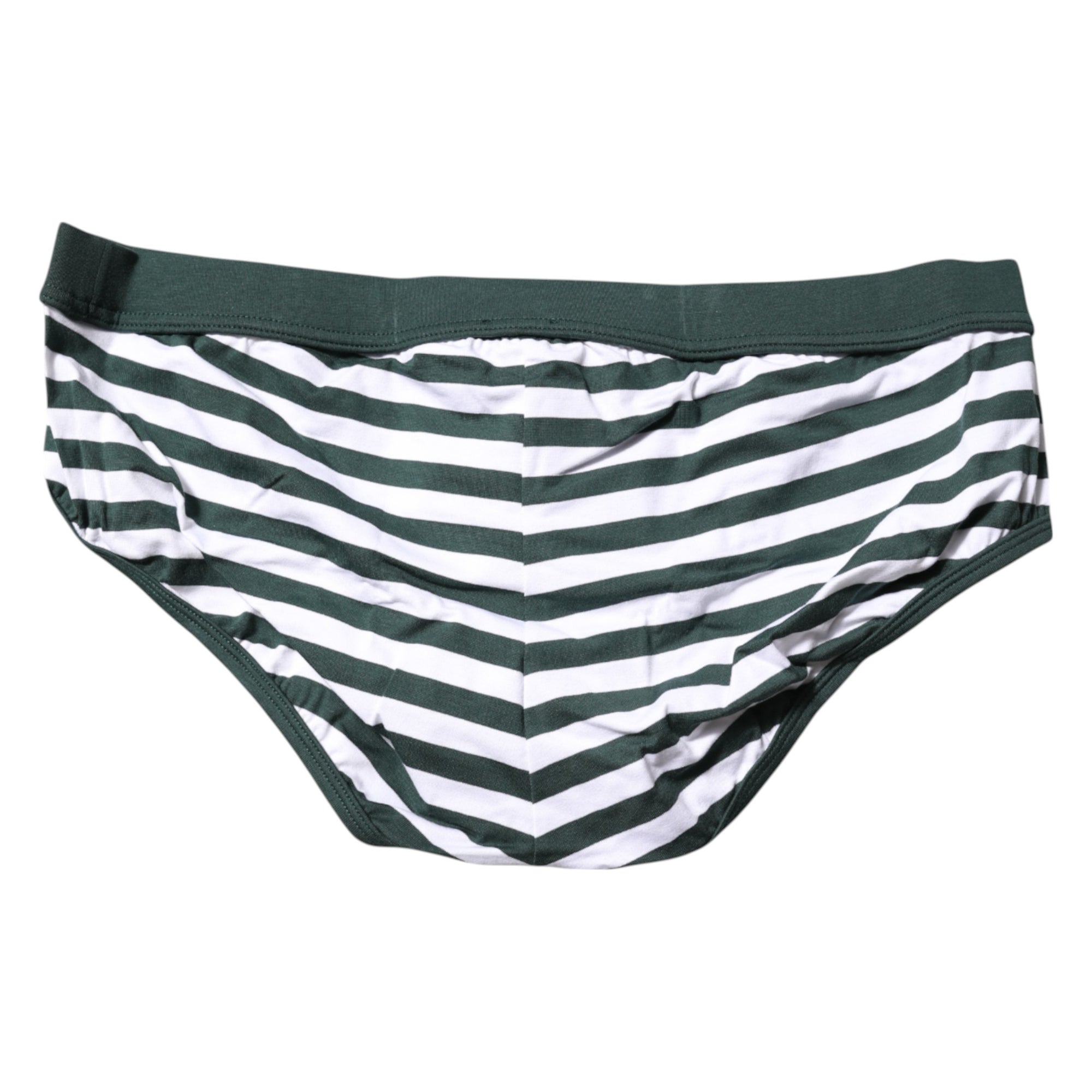 Slip classique Dolce &amp; Gabbana à rayures vertes et blanches pour homme
