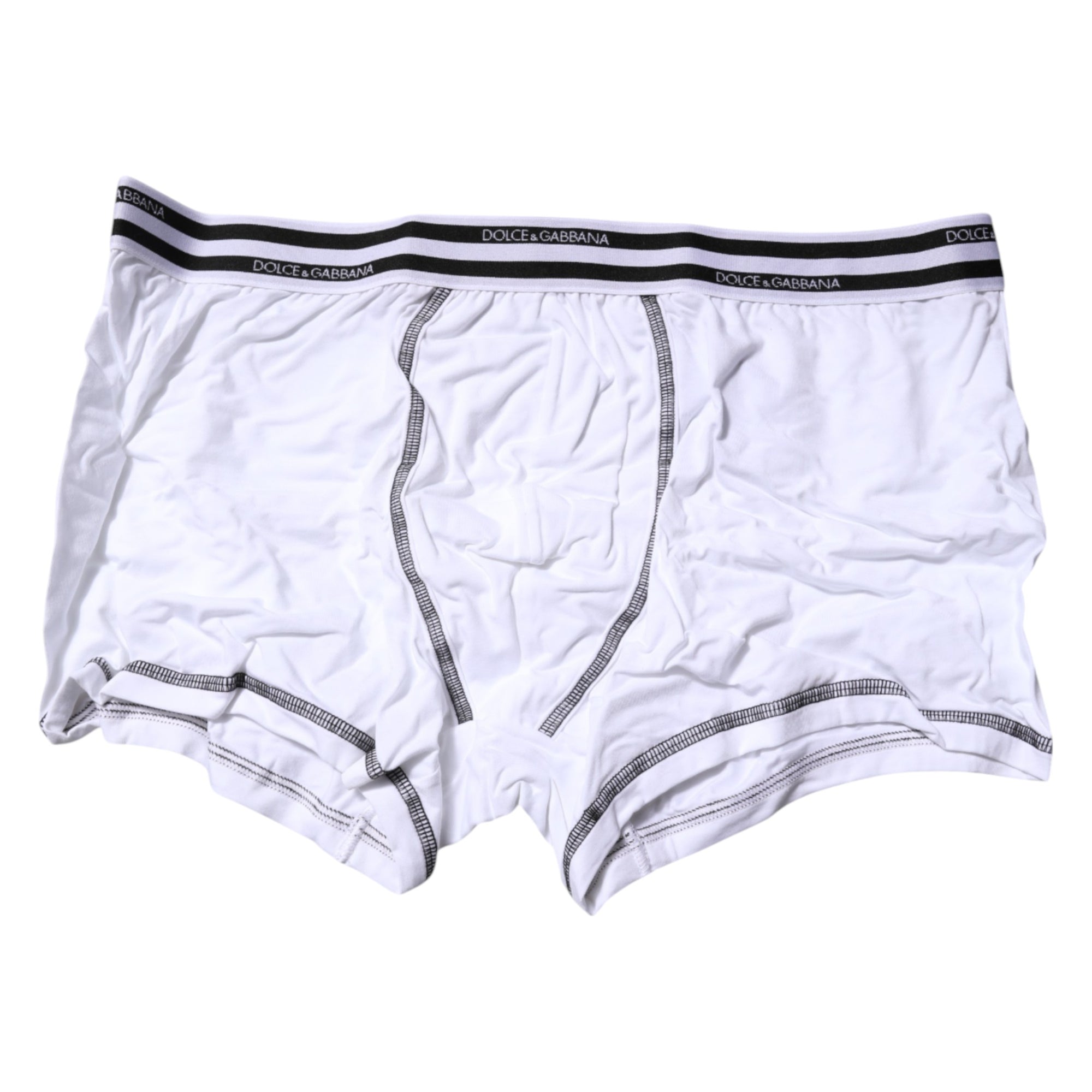 Boxer classique en coton stretch blanc Dolce &amp; Gabbana