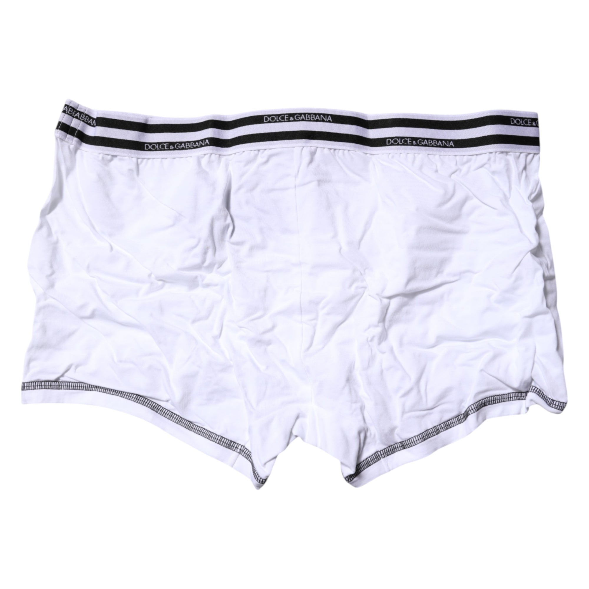Boxer classique en coton stretch blanc Dolce &amp; Gabbana