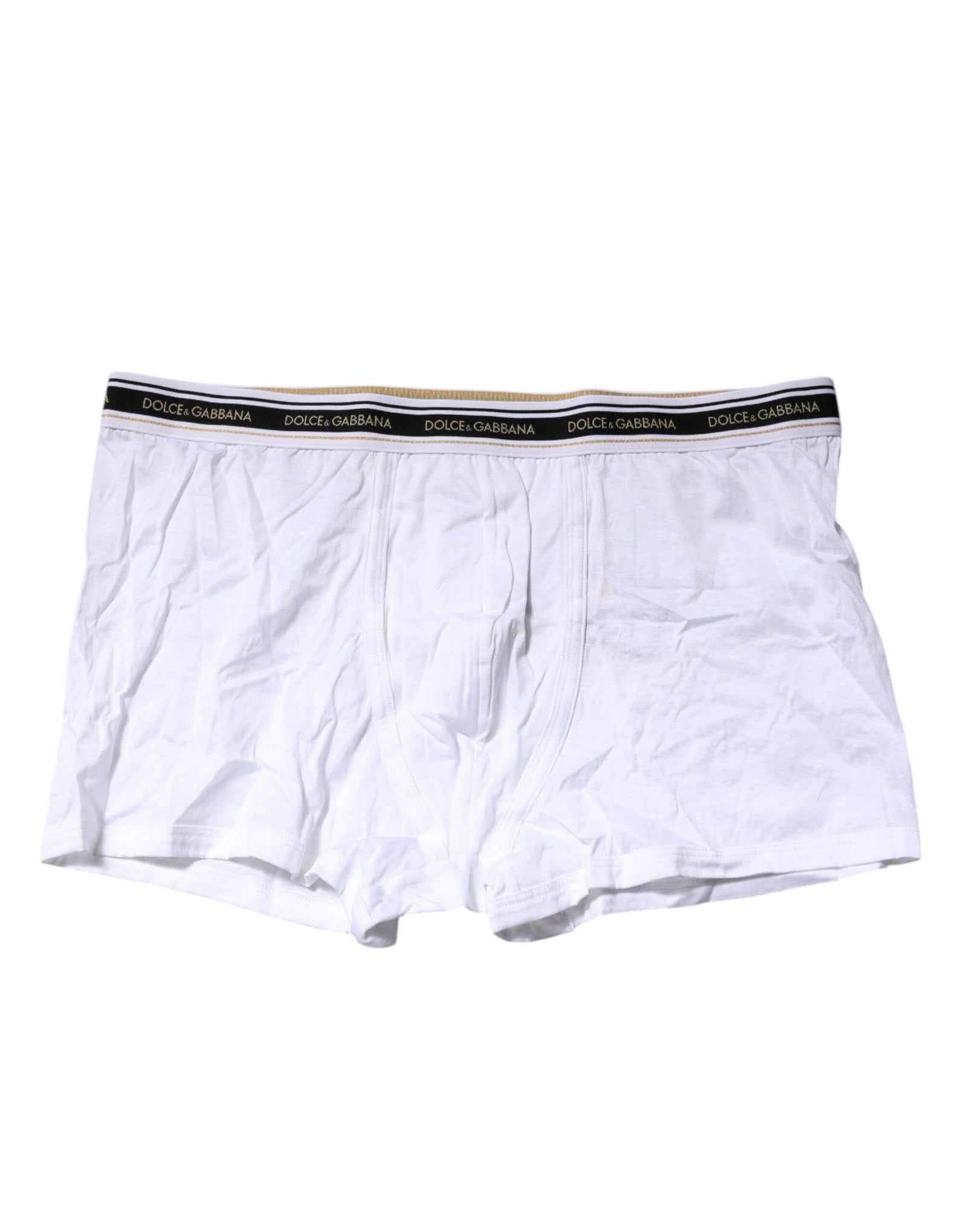 Boxer classique en coton stretch blanc Dolce &amp; Gabbana