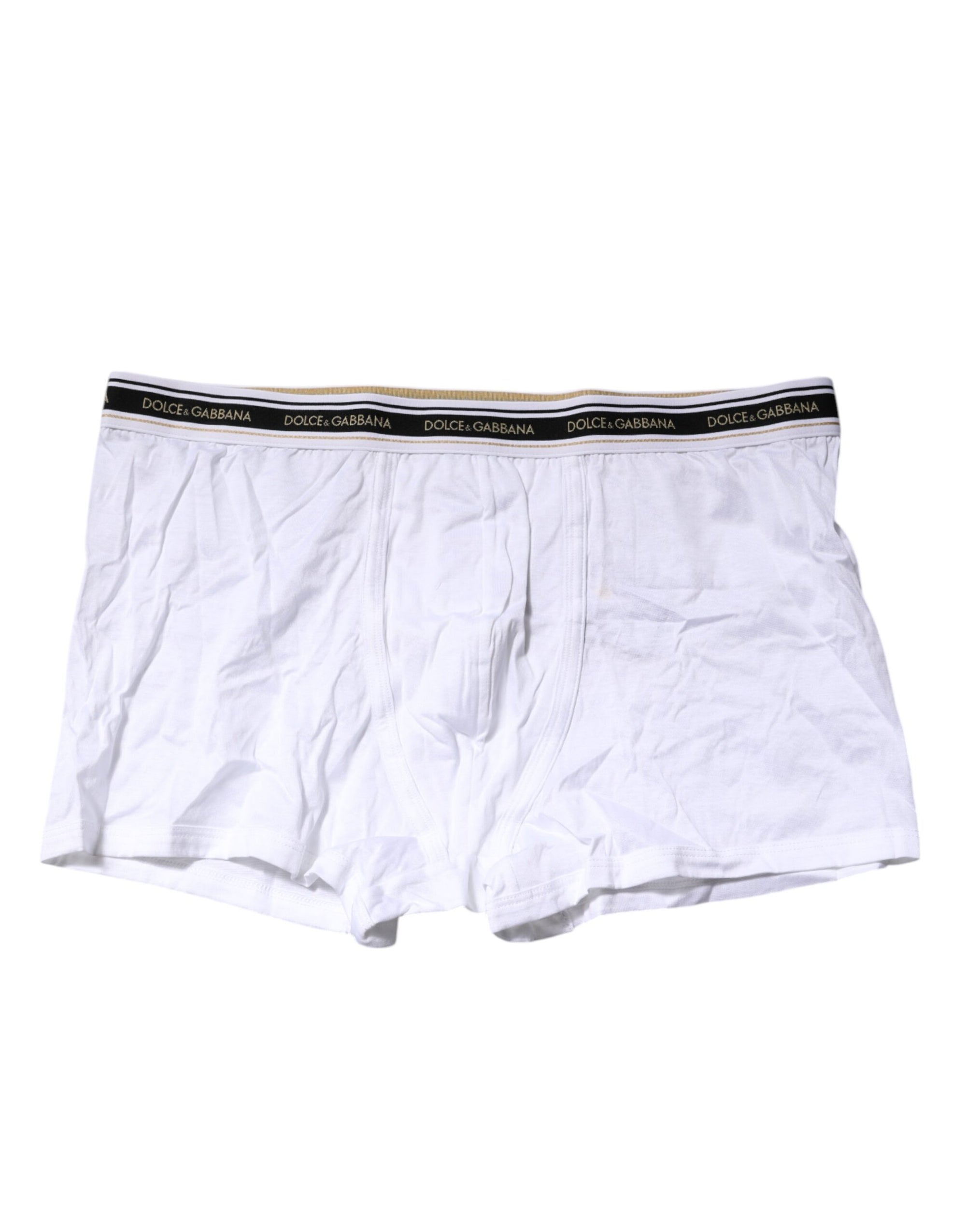 Boxer classique en coton stretch blanc Dolce &amp; Gabbana