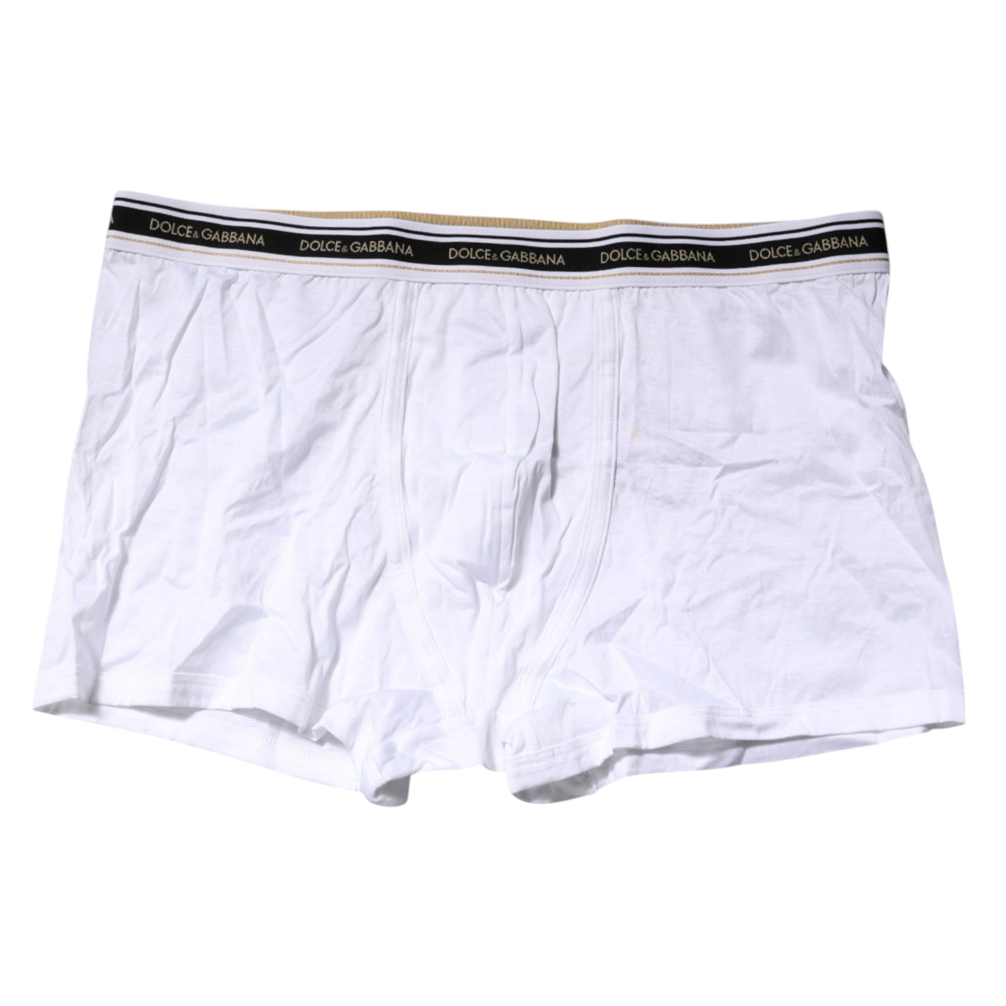 Boxer classique en coton stretch blanc Dolce &amp; Gabbana
