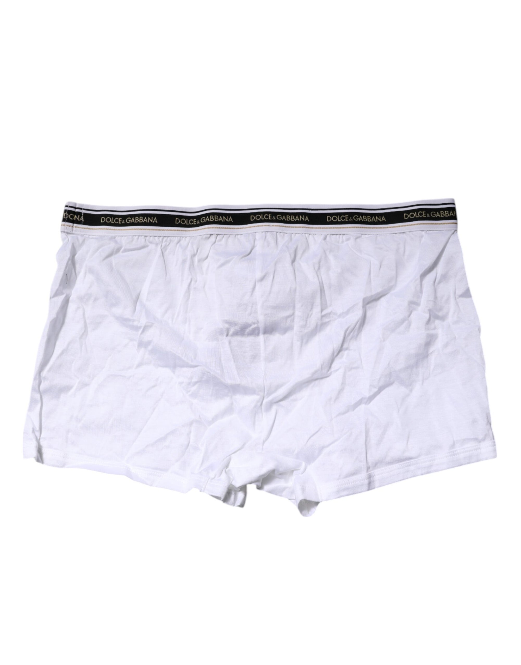 Boxer classique en coton stretch blanc Dolce &amp; Gabbana