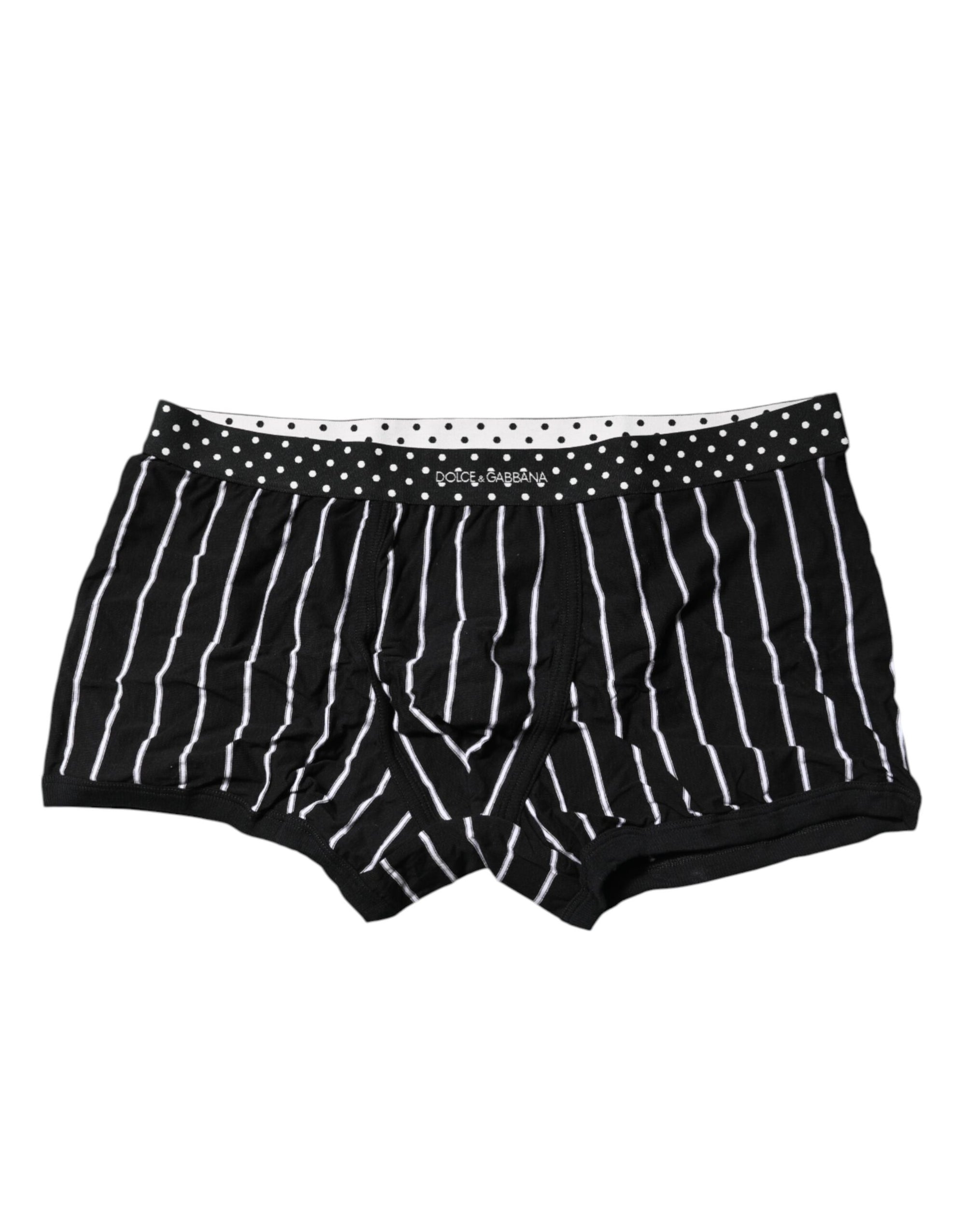 Boxer classique à rayures noires et blanches Dolce &amp; Gabbana