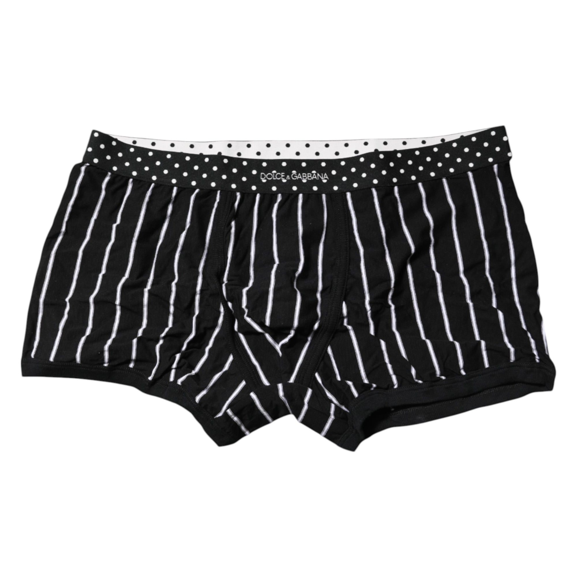 Boxer classique à rayures noires et blanches Dolce &amp; Gabbana