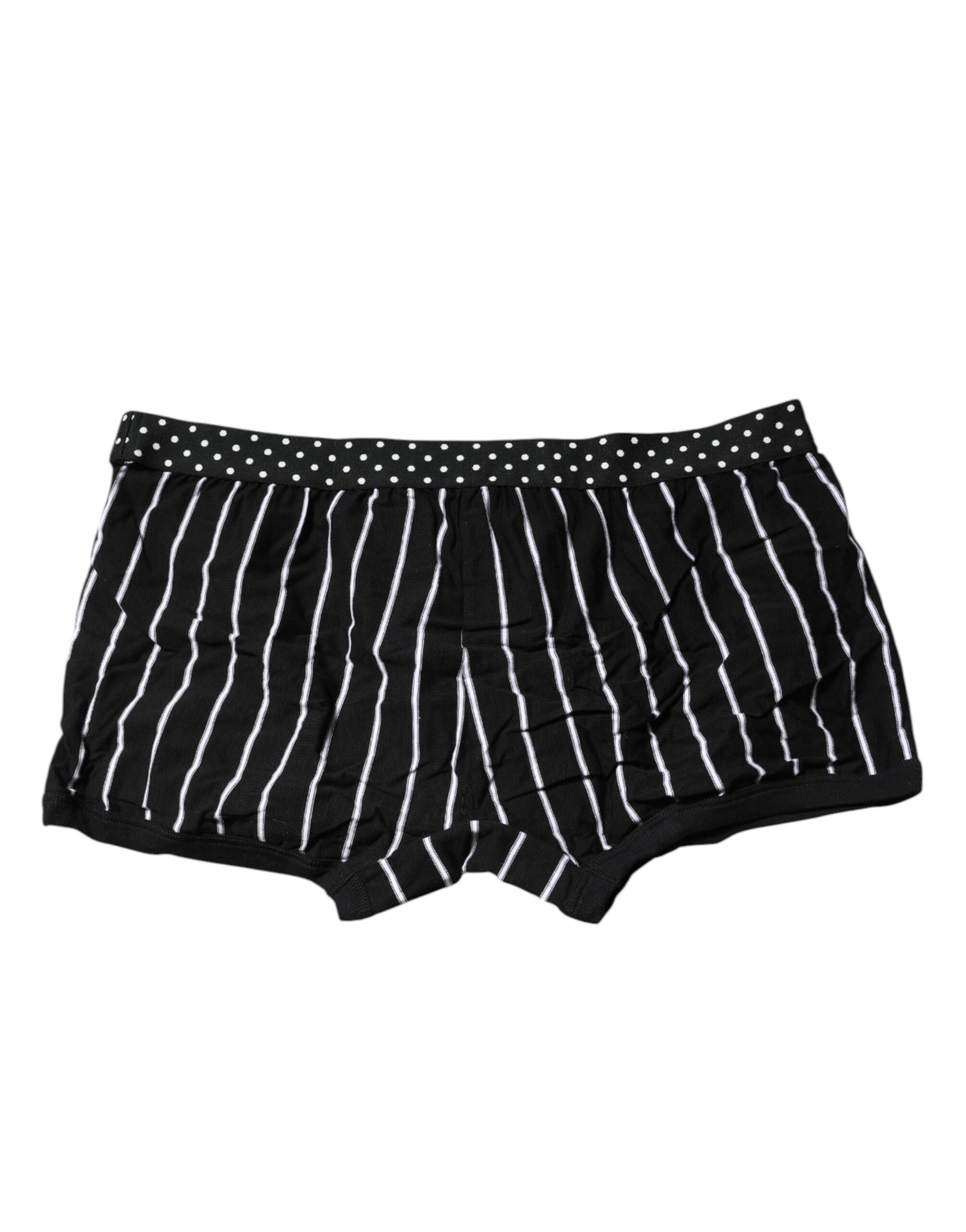 Boxer classique à rayures noires et blanches Dolce &amp; Gabbana