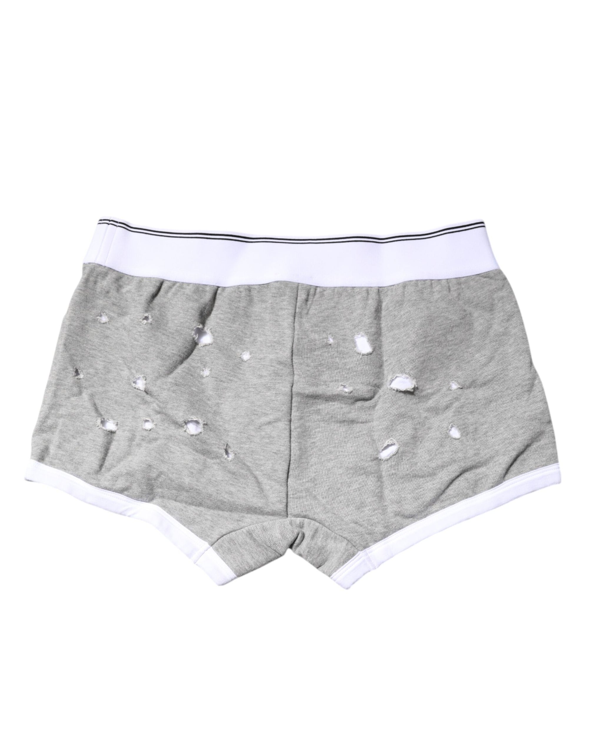 Boxer classique en coton stretch gris Dolce &amp; Gabbana