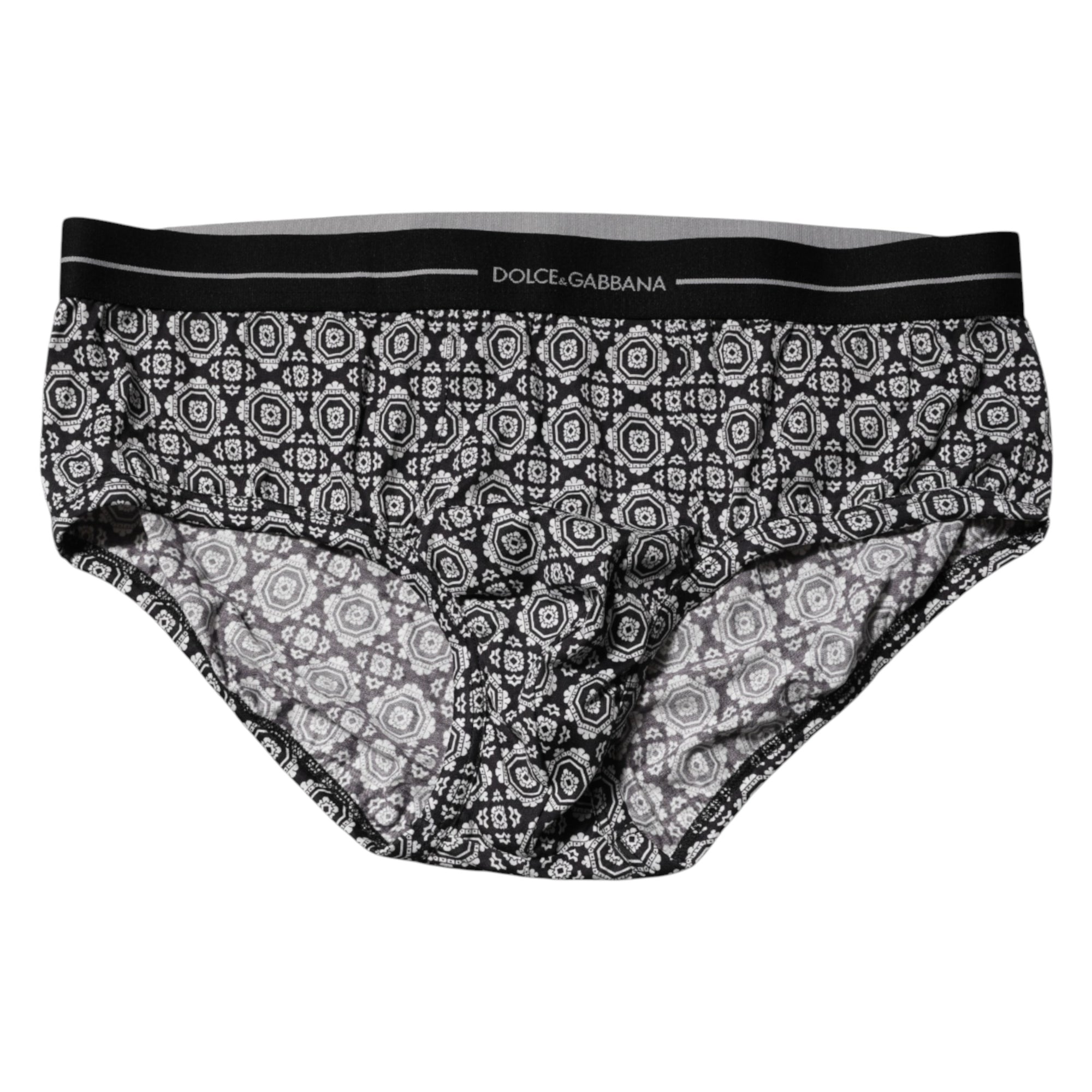 Sous-vêtement régulier Dolce &amp; Gabbana à motifs noirs et blancs