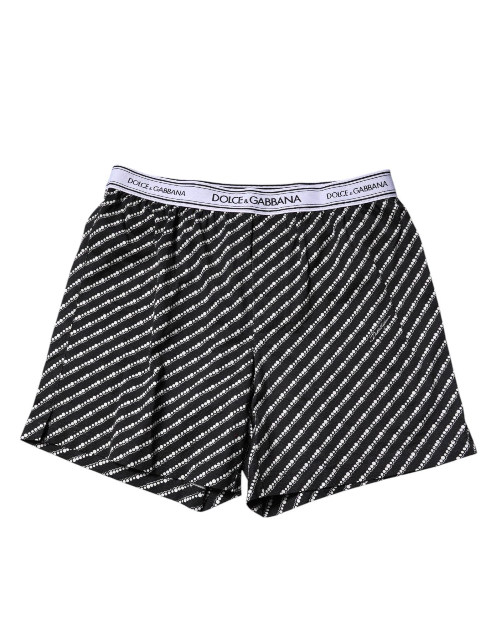 Boxer Dolce &amp; Gabbana en coton noir et blanc pour homme