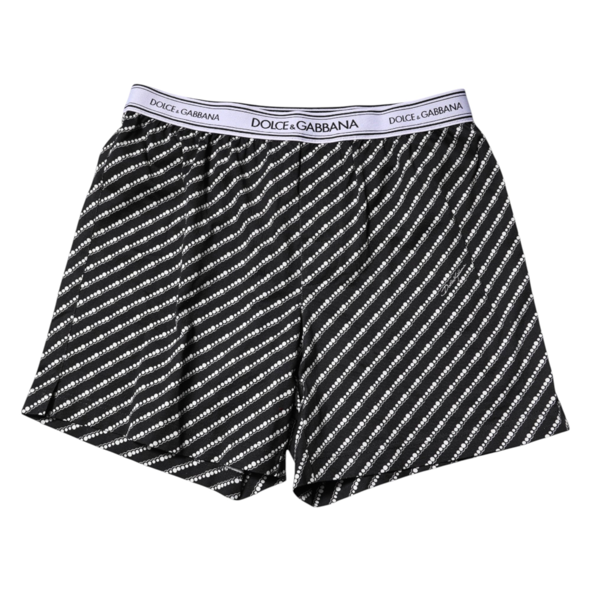 Boxer Dolce &amp; Gabbana en coton noir et blanc pour homme