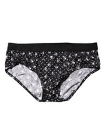 Sous-vêtement régulier en coton noir imprimé Dolce &amp; Gabbana