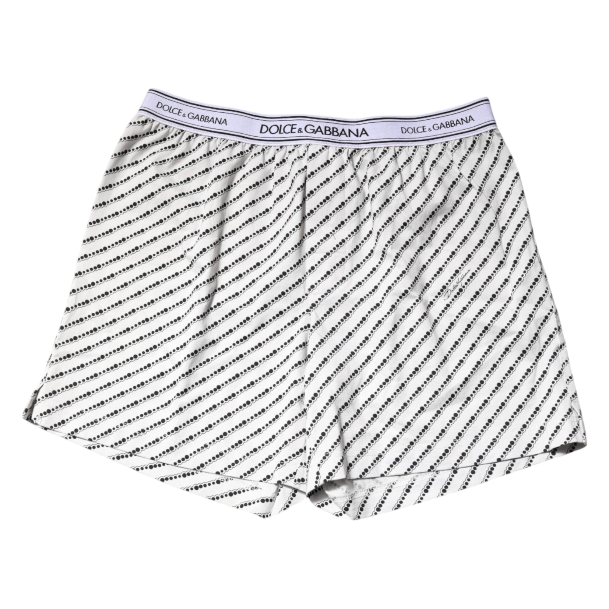 Boxer classique Dolce &amp; Gabbana à motifs blancs et noirs