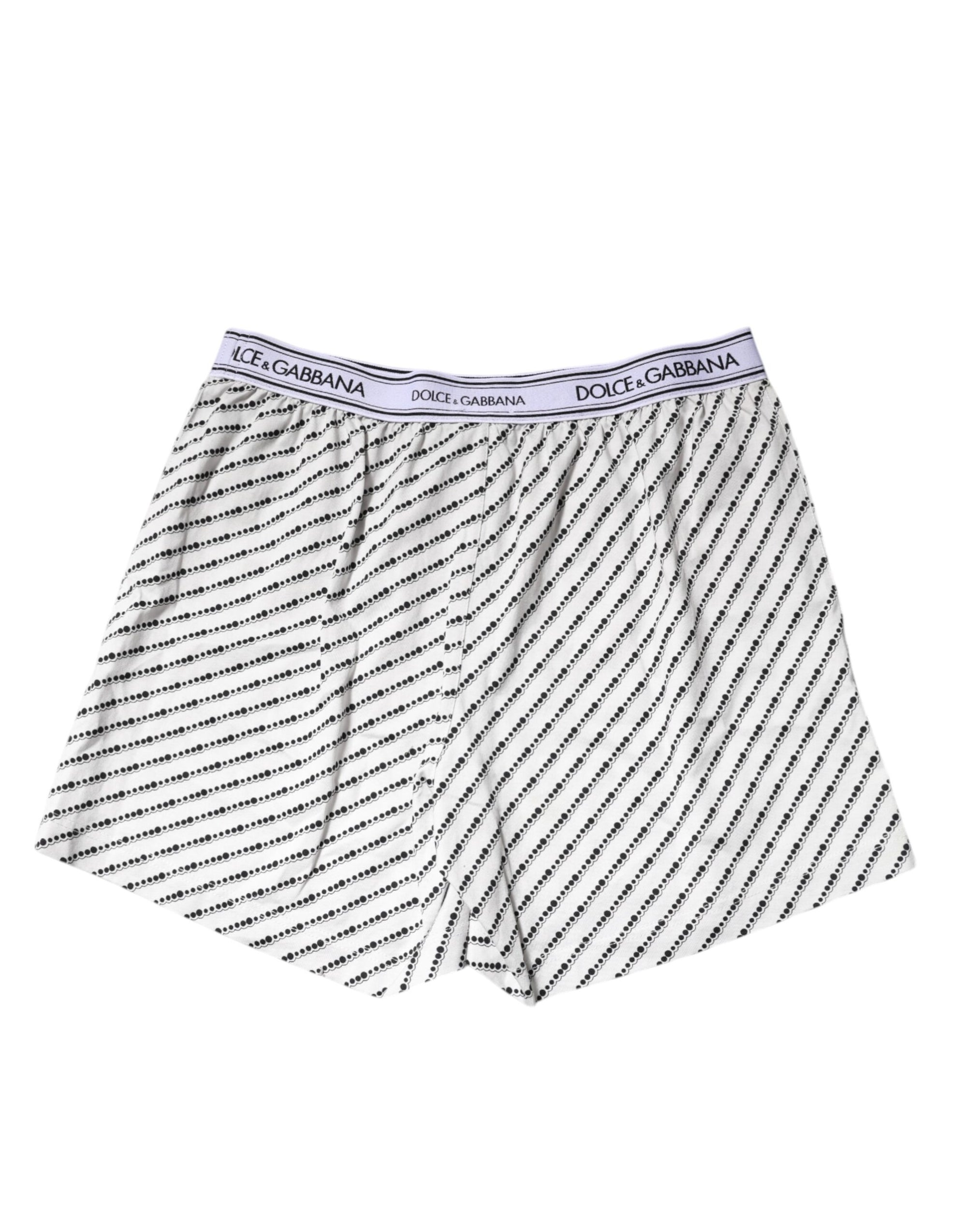 Boxer classique Dolce &amp; Gabbana à motifs blancs et noirs