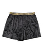 Boxer noir à taille régulière avec logo Dolce &amp; Gabbana