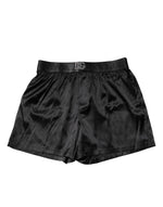 Boxer noir à taille régulière avec logo Dolce &amp; Gabbana