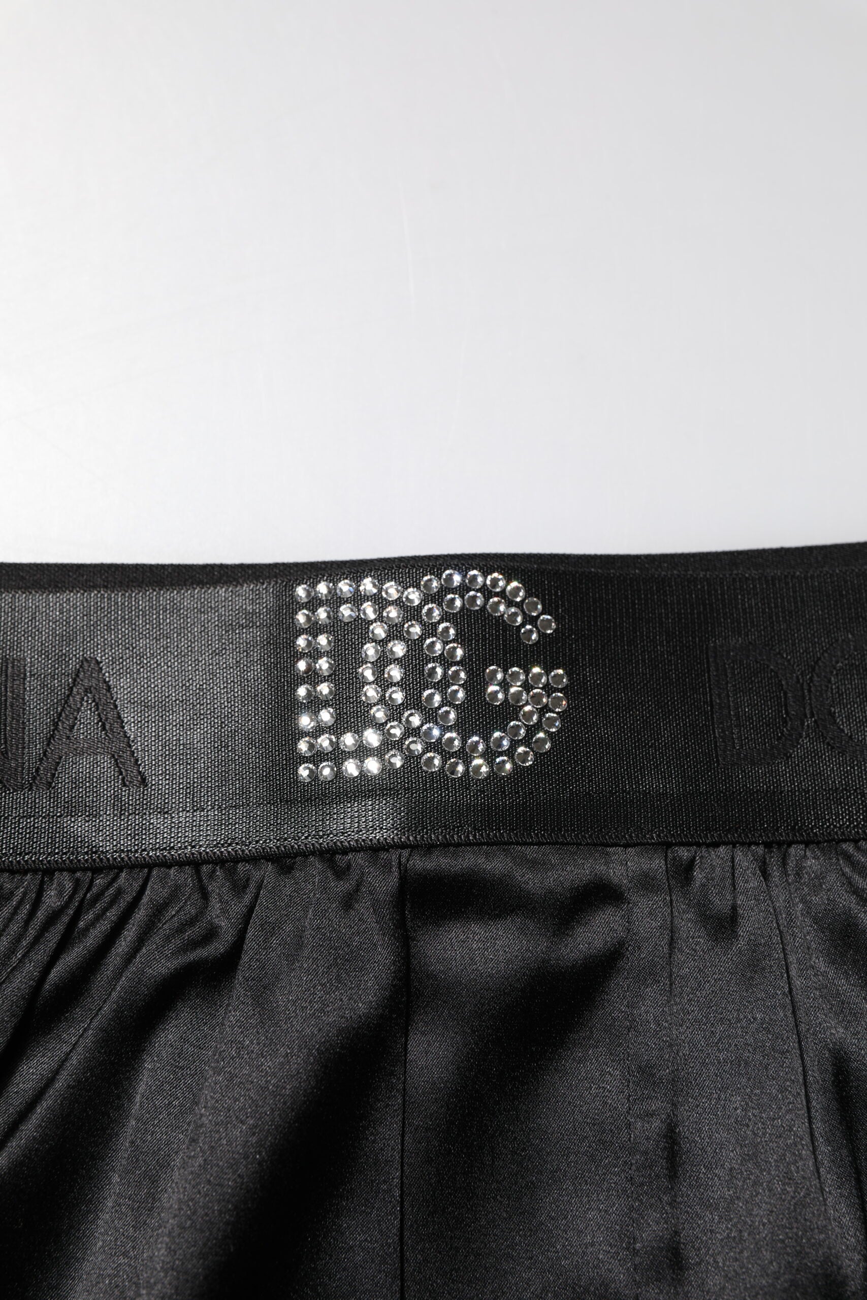 Boxer noir à taille régulière avec logo Dolce &amp; Gabbana