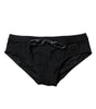 Dolce & Gabbana Black Logo Plaque Men Beachwear Brief Swimwear