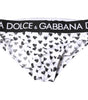 Sous-vêtement régulier imprimé cœur blanc Dolce &amp; Gabbana