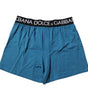 Boxer Dolce &amp; Gabbana bleu à logo taille standard