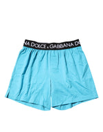 Boxer Dolce &amp; Gabbana bleu à logo taille standard