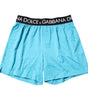 Boxer Dolce &amp; Gabbana bleu à logo taille standard