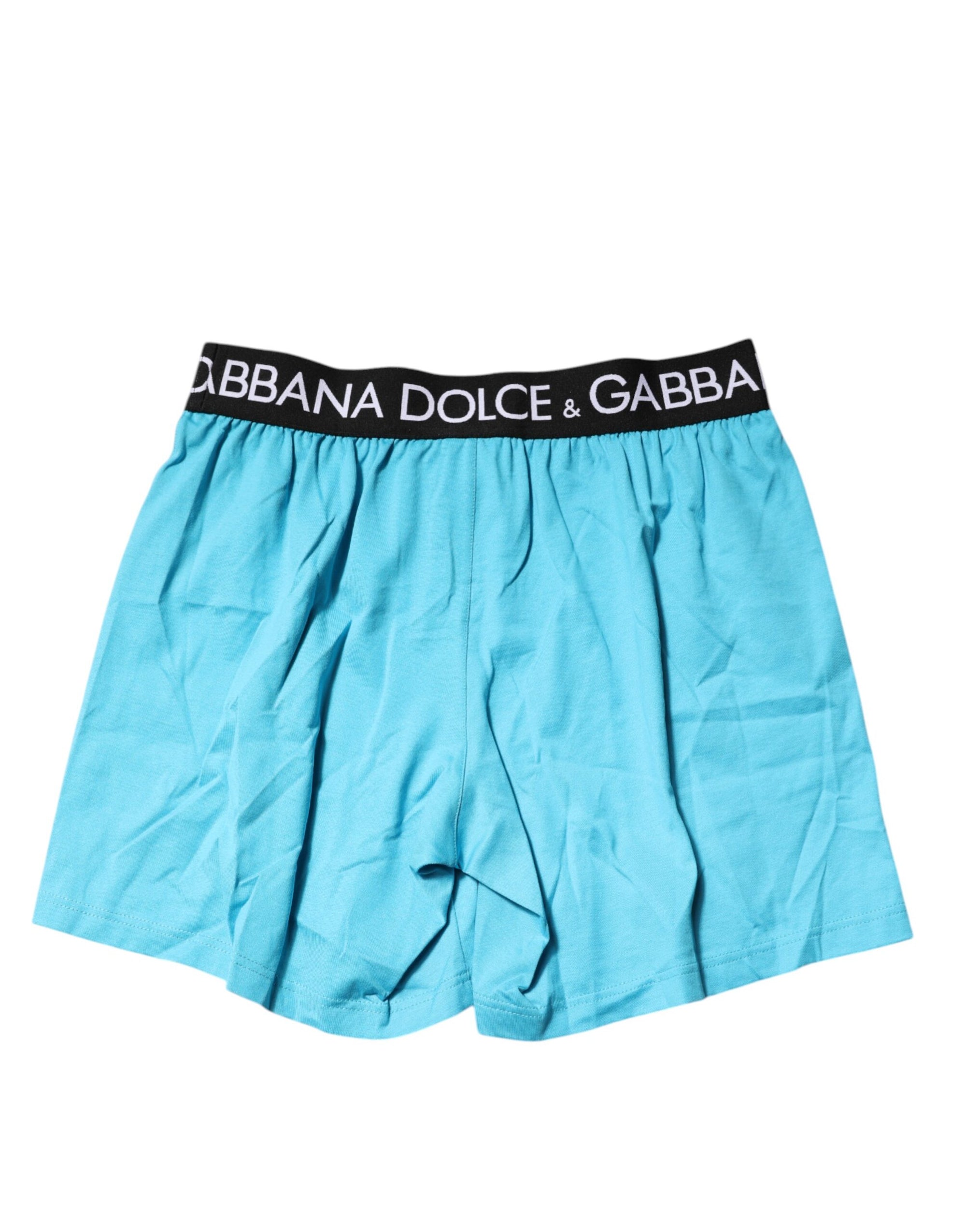Boxer Dolce &amp; Gabbana bleu à logo taille standard